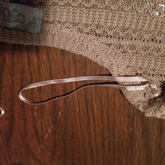 New By Design Crochet Cardigan Sweater, Beige - Picture 6 of 8